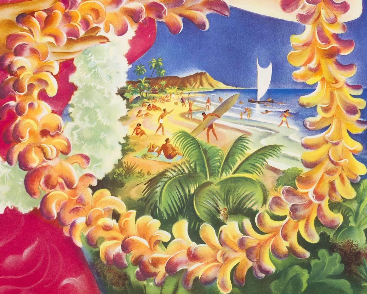 Vintage travel poster artwork